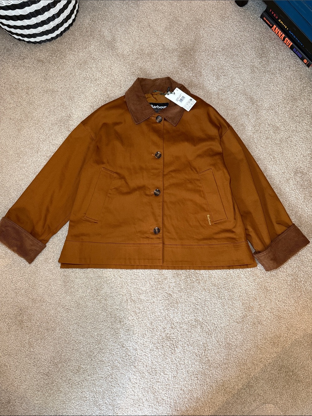 Barbour Abbey Casual Jacket in Rust Brown NWT